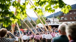 Maibaum aufstellen mit Muskelkraft [upl. by Sliwa]