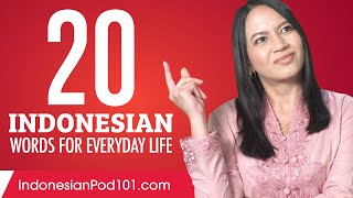 20 Indonesian Words for Everyday Life  Basic Vocabulary 1 [upl. by Etteragram]