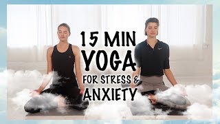 15 Minutes Of Yoga  My Secret To Reducing Stress amp Managing Anxiety  Sanne Vloet [upl. by Lokkin]