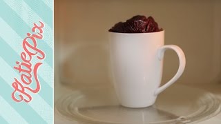 Chocolate Microwave Cake in a Mug Recipe  Katie Pix [upl. by Sparks]