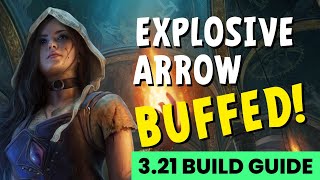 POE 321 Explosive Arrow Ballista Elementalist Build Guide  LeagueStart to EndGame [upl. by Aniuqal]