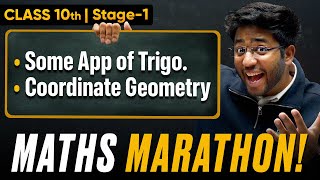 Class 10th Maths Maha Marathon  Some App of Trigonometry amp Coord Geometry 🔥  Shobhit Nirwan [upl. by Parette206]