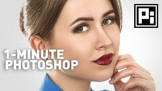 Skin Softening with Beautiful Texture  1Minute Photoshop Ep 4 [upl. by Sholem]