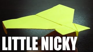 Como hacer un Avion de papel planeador LITTLE NICKY paso a paso que vuela mucho Muy fácil [upl. by Winny]