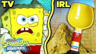 SpongeBob amp Patrick Sand Castle War IRL 🏰 [upl. by Aelanej621]