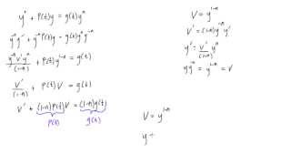 How to solve Bernoulli differential equations [upl. by Ahsuatan]