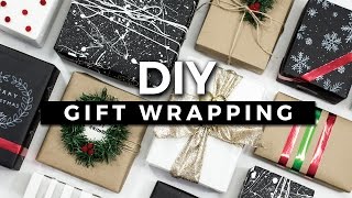 DIY Gift Wrapping Ideas 10 Creative Ways to Wrap a Present  GIVEAWAY [upl. by Chrotoem815]