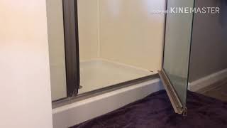 Replacing the door sweep on glass shower door [upl. by Assirual]