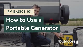 RV Basics 101 How to Use a Portable Generator [upl. by Siroved628]