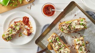 QuickPrep French Bread Pizza  Pillsbury Recipe [upl. by Nnauol]