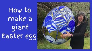 How to make a giant papier mache balloon Faberge Easter egg [upl. by Min]