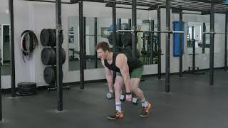 Staggered Stance Dumbbell Romanian Deadlift  RDL Variations [upl. by Iain]