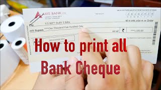 Cheque printing with Raintech POS Billing software 2020 [upl. by Anilorac]