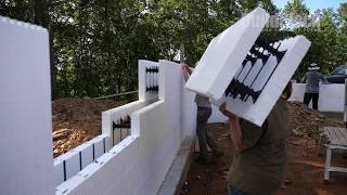 How To Stack Cut and Reinforce ICF Walls [upl. by Divine894]