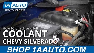 How to Check and Fill Coolant Fluid 1419 Chevy Silverado [upl. by Fokos]