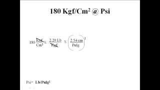 Convertir de Kgfcm2 a Psi [upl. by Aldus862]