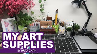 Some of my art supplies  Huta Chan [upl. by Aldwin637]