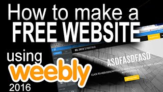 Weebly 2016  Introduction tutorial to weeblycom Create a Free Website [upl. by Lefty]