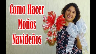 Cómo Hacer Moños Navideños Fáciles [upl. by Ponton]