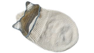 Baby Pucksack mit Öhrchen Häkelanleitung  Woolpedia® [upl. by Floris]