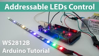 How To Control WS2812B Individually Addressable LEDs using Arduino [upl. by Olyhs]