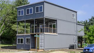 Gorgeous Home built with 9 Shipping Containers in St Louis [upl. by Scornik]