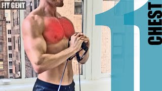 11 Resistance Band Chest Exercises  NO ATTACHING [upl. by Aviv887]