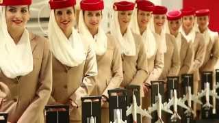 Emirates Cabin Crew at Dubai Mall  Emirates Official Store amp A380 Experience [upl. by Alihs]