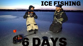 ICE FISHING BENDER Walleye amp Crappie Lake Hopping Brainerd Area [upl. by Tesil]