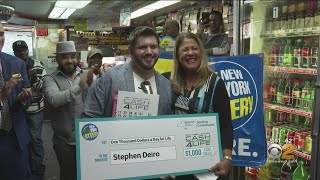 New York Man Wins Cash4Life Lottery [upl. by Adnopoz]