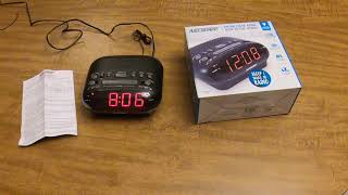 How to Set the Alarm Nelsonic NLC695 Alarm Clock [upl. by Blackburn]