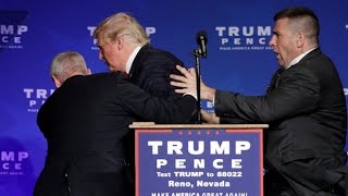 Donald Trump rushed off stage during rally in Nevada [upl. by Lebiralc843]