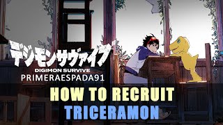 Digimon Survive Recruiting Triceramon [upl. by Rollie]