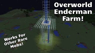 How to Find Enderman in The Overworld Overworld Enderman Farm [upl. by Llamaj]