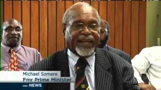 Former PNG PM returns to disrupt parliament [upl. by Eimerej]