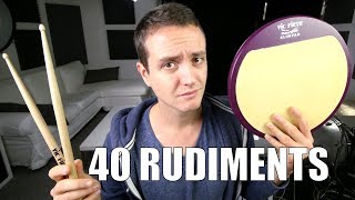 All 40 Rudiments  Daily Drum Lesson [upl. by Papke]