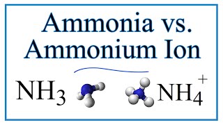 Ammonia vs the Ammonium Ion NH3 vs NH4 [upl. by Kotick]