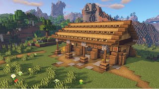 Minecraft Small Aesthetic Horse Stable  Tutorial [upl. by Rubbico]