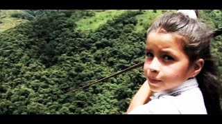 Zipline commute Columbia kids cross canyon to reach school Learning World S1E04 part 13 [upl. by Wolff521]