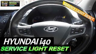 Hyundai i40 How to Reset the Service Light Reset [upl. by Ecirtap]