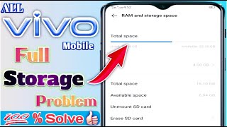 How to vivo mobile Full storage problem  Vivo mobiles clean storage space settings [upl. by Horacio]