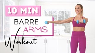 10 min BARRE ARMS WORKOUT  Toned Arms  Light Dumbbells [upl. by Buna]