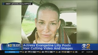 Evangeline Lilly Shaves Head [upl. by Anatolio286]