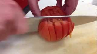 How to dice a tomato correctly  chef [upl. by Ahgiel]