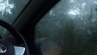 Stormy Rain amp Thunder from Inside Car  Help Study Meditation PTSD Insomnia amp Tinnitus [upl. by Traver]