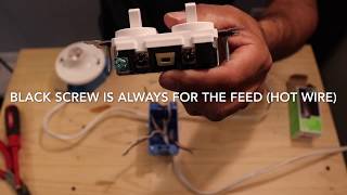 How to wire a double switch Combination two switches double switch DIY [upl. by Sairu]