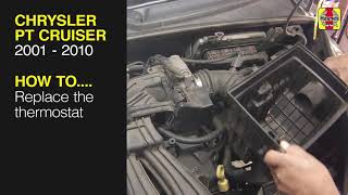 Chrysler PT Cruiser 2001  2010  Replace the thermostat [upl. by Jobe]