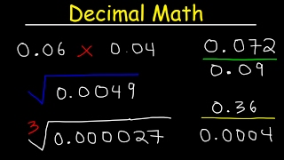 Multiplying Decimals and Dividing Decimals  The Easy Way [upl. by Jewelle]