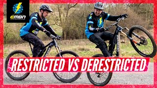 Derestricted Vs Restricted E Bike Comparison  Road Downhill Run amp Trail Loop [upl. by Malarkey]