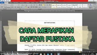 tutorial merapikan daftar pustaka 😎 [upl. by Takken]